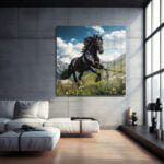 Özgürlüğe Koşan At: Dağ Manzaralı Temperli Cam Tablo Duvar Dekoru cam tablo, duvar sanatı, modern dekorasyon, soyut sanat, cam sanat eserleri, iç mekan dekorasyonu, ofis dekorasyonu, ev dekorasyonu, restoran dekorasyonu, cafe dekorasyonu, cam baskı, UV baskı, estetik duvar sanatı