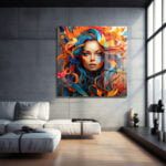 Enerjinin Dansı: Modern Soyut Kadın Portresi Temperli Cam Tablo Duvar Dekoru cam tablo, duvar sanatı, modern dekorasyon, soyut sanat, cam sanat eserleri, iç mekan dekorasyonu, ofis dekorasyonu, ev dekorasyonu, restoran dekorasyonu, cafe dekorasyonu, cam baskı, UV baskı, estetik duvar sanatı