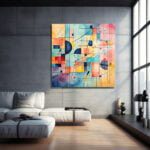 Geometrik Uyum: Modern Soyut Temperli Cam Tablo Duvar Dekoru cam tablo, duvar sanatı, modern dekorasyon, soyut sanat, cam sanat eserleri, iç mekan dekorasyonu, ofis dekorasyonu, ev dekorasyonu, restoran dekorasyonu, cafe dekorasyonu, cam baskı, UV baskı, estetik duvar sanatı