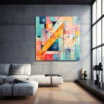 Geometrik Rüyalar: Dinamik Soyut Modern Cam Tablo Duvar Dekoru cam tablo, duvar sanatı, modern dekorasyon, soyut sanat, cam sanat eserleri, iç mekan dekorasyonu, ofis dekorasyonu, ev dekorasyonu, restoran dekorasyonu, cafe dekorasyonu, cam baskı, UV baskı, estetik duvar sanatı