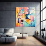 Renkli Akış: Dinamik Geometrik Soyut Cam Tablo Duvar Dekoru cam tablo, duvar sanatı, modern dekorasyon, soyut sanat, cam sanat eserleri, iç mekan dekorasyonu, ofis dekorasyonu, ev dekorasyonu, restoran dekorasyonu, cafe dekorasyonu, cam baskı, UV baskı, estetik duvar sanatı