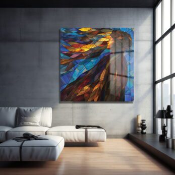 Ruhun Akışı: Stained Glass Sanatlı Modern Cam Tablo - Glazella