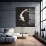 Uyum ve Denge: Yin Yang Koi Balıkları Temperli Cam Tablo Duvar Dekoru cam tablo, duvar sanatı, modern dekorasyon, soyut sanat, cam sanat eserleri, iç mekan dekorasyonu, ofis dekorasyonu, ev dekorasyonu, restoran dekorasyonu, cafe dekorasyonu, cam baskı, UV baskı, estetik duvar sanatı