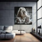Beyaz Aslan Ailesi: Sislerin İçinden Yükselen Asalet Cam Tablo Duvar Dekoru cam tablo, duvar sanatı, modern dekorasyon, soyut sanat, cam sanat eserleri, iç mekan dekorasyonu, ofis dekorasyonu, ev dekorasyonu, restoran dekorasyonu, cafe dekorasyonu, cam baskı, UV baskı, estetik duvar sanatı
