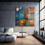 Yaşam Ağacı Mozaik Cam Tablo: Evrenin Ritmi Duvarınızda Duvar Dekoru cam tablo, duvar sanatı, modern dekorasyon, soyut sanat, cam sanat eserleri, iç mekan dekorasyonu, ofis dekorasyonu, ev dekorasyonu, restoran dekorasyonu, cafe dekorasyonu, cam baskı, UV baskı, estetik duvar sanatı