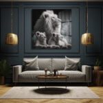 Beyaz Aslan Ailesi: Güç ve Asaletin Temperli Cam Tablosu Duvar Dekoru cam tablo, duvar sanatı, modern dekorasyon, soyut sanat, cam sanat eserleri, iç mekan dekorasyonu, ofis dekorasyonu, ev dekorasyonu, restoran dekorasyonu, cafe dekorasyonu, cam baskı, UV baskı, estetik duvar sanatı