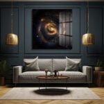 Kozmik Spiral: Altın Galaksi Desenli Modern Cam Tablo Duvar Dekoru cam tablo, duvar sanatı, modern dekorasyon, soyut sanat, cam sanat eserleri, iç mekan dekorasyonu, ofis dekorasyonu, ev dekorasyonu, restoran dekorasyonu, cafe dekorasyonu, cam baskı, UV baskı, estetik duvar sanatı