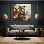 Vahşi Zarafet: Leopar Ailesi Temalı Cam Tablo Duvar Dekoru cam tablo, duvar sanatı, modern dekorasyon, soyut sanat, cam sanat eserleri, iç mekan dekorasyonu, ofis dekorasyonu, ev dekorasyonu, restoran dekorasyonu, cafe dekorasyonu, cam baskı, UV baskı, estetik duvar sanatı