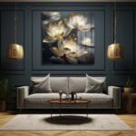 Altın Dokunuşlu Lotuslar: Huzur Veren Modern Cam Tablo Duvar Dekoru cam tablo, duvar sanatı, modern dekorasyon, soyut sanat, cam sanat eserleri, iç mekan dekorasyonu, ofis dekorasyonu, ev dekorasyonu, restoran dekorasyonu, cafe dekorasyonu, cam baskı, UV baskı, estetik duvar sanatı