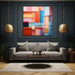 Dinamik Renk Katmanları: Modern Geometrik Cam Tablo Duvar Dekoru cam tablo, duvar sanatı, modern dekorasyon, soyut sanat, cam sanat eserleri, iç mekan dekorasyonu, ofis dekorasyonu, ev dekorasyonu, restoran dekorasyonu, cafe dekorasyonu, cam baskı, UV baskı, estetik duvar sanatı