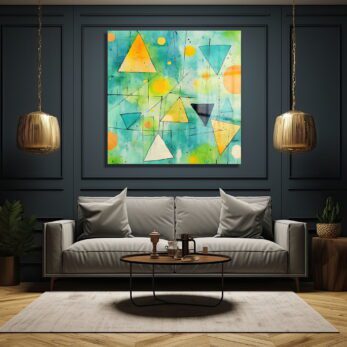 Dinamik Geometri: Canlı Renklerle Modern Soyut Cam Tablo - Glazella Dinamik Geometri: Canlı Renklerle Modern Soyut Cam Tablo - Glazella