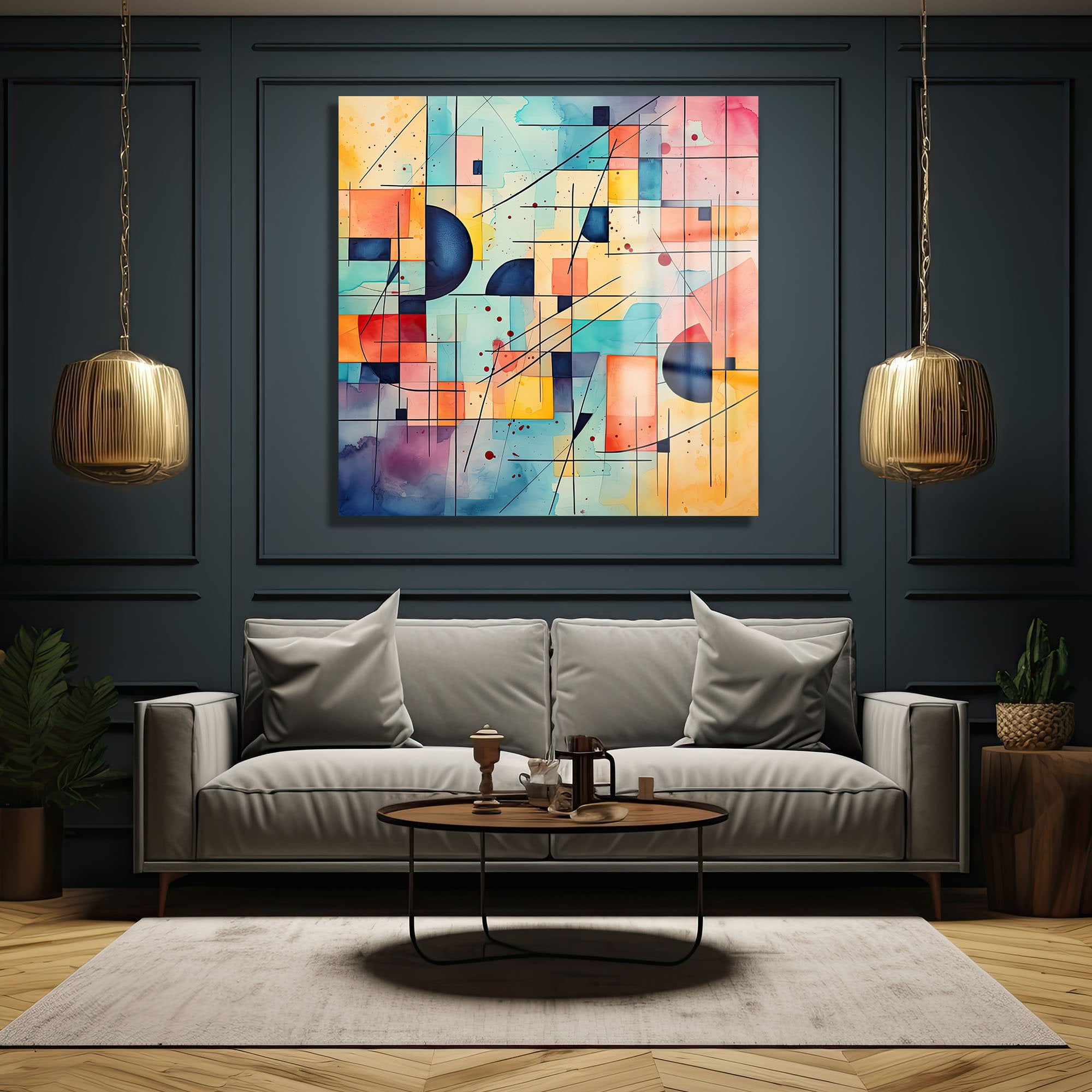Geometrik Uyum: Modern Soyut Temperli Cam Tablo Duvar Dekoru cam tablo, duvar sanatı, modern dekorasyon, soyut sanat, cam sanat eserleri, iç mekan dekorasyonu, ofis dekorasyonu, ev dekorasyonu, restoran dekorasyonu, cafe dekorasyonu, cam baskı, UV baskı, estetik duvar sanatı