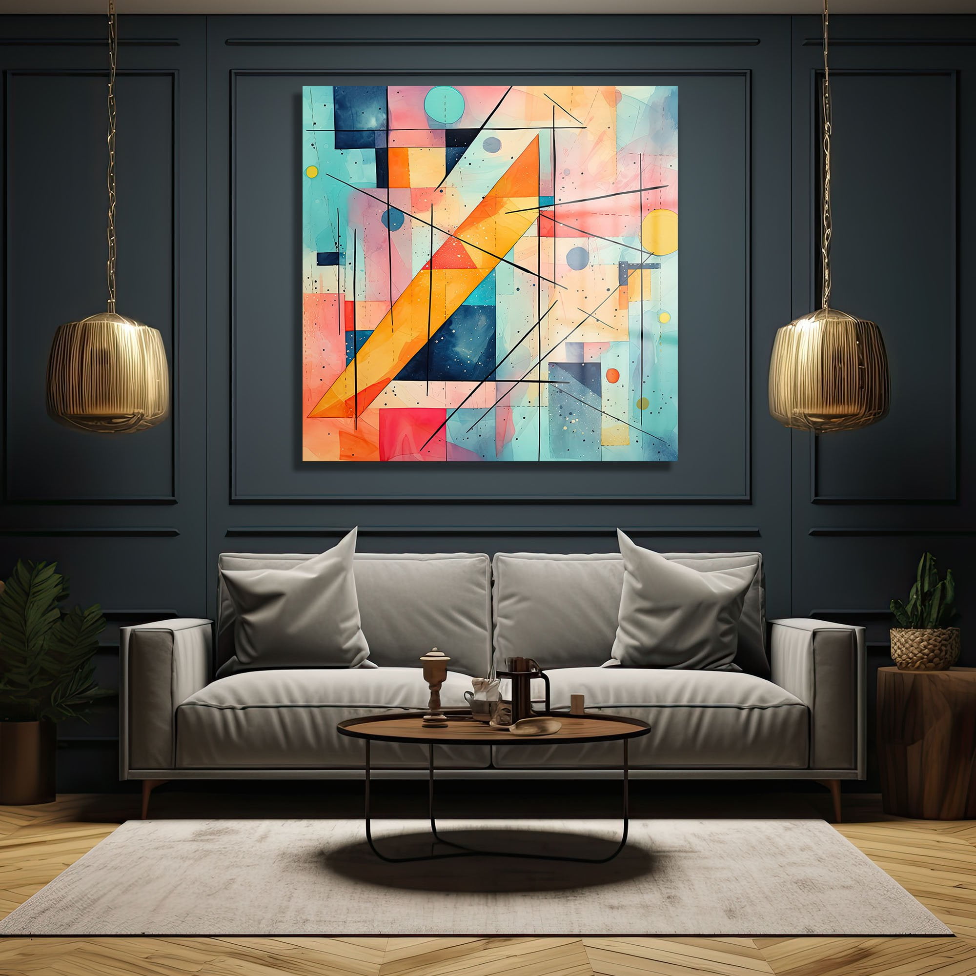 Geometrik Rüyalar: Dinamik Soyut Modern Cam Tablo Duvar Dekoru cam tablo, duvar sanatı, modern dekorasyon, soyut sanat, cam sanat eserleri, iç mekan dekorasyonu, ofis dekorasyonu, ev dekorasyonu, restoran dekorasyonu, cafe dekorasyonu, cam baskı, UV baskı, estetik duvar sanatı