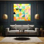 Dinamik Geometri: Canlı Renklerle Modern Soyut Cam Tablo Duvar Dekoru cam tablo, duvar sanatı, modern dekorasyon, soyut sanat, cam sanat eserleri, iç mekan dekorasyonu, ofis dekorasyonu, ev dekorasyonu, restoran dekorasyonu, cafe dekorasyonu, cam baskı, UV baskı, estetik duvar sanatı