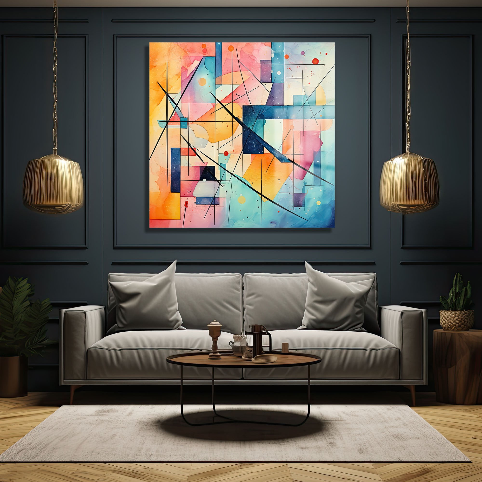 Renkli Akış: Dinamik Geometrik Soyut Cam Tablo Duvar Dekoru cam tablo, duvar sanatı, modern dekorasyon, soyut sanat, cam sanat eserleri, iç mekan dekorasyonu, ofis dekorasyonu, ev dekorasyonu, restoran dekorasyonu, cafe dekorasyonu, cam baskı, UV baskı, estetik duvar sanatı