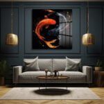 Koi Ahengi: Yin-Yang Temalı Canlı Renklerde Temperli Cam Tablo Duvar Dekoru cam tablo, duvar sanatı, modern dekorasyon, soyut sanat, cam sanat eserleri, iç mekan dekorasyonu, ofis dekorasyonu, ev dekorasyonu, restoran dekorasyonu, cafe dekorasyonu, cam baskı, UV baskı, estetik duvar sanatı