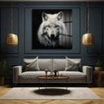 Buz Gözlü Beyaz Kurt: Asil Ruh Temalı Dekoratif Cam Tablo Duvar Dekoru cam tablo, duvar sanatı, modern dekorasyon, soyut sanat, cam sanat eserleri, iç mekan dekorasyonu, ofis dekorasyonu, ev dekorasyonu, restoran dekorasyonu, cafe dekorasyonu, cam baskı, UV baskı, estetik duvar sanatı