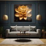 Altın Lotus Zarafeti: Lüks Temperli Cam Tablo | Modern Duvar Dekorasyonu Duvar Dekoru cam tablo, duvar sanatı, modern dekorasyon, soyut sanat, cam sanat eserleri, iç mekan dekorasyonu, ofis dekorasyonu, ev dekorasyonu, restoran dekorasyonu, cafe dekorasyonu, cam baskı, UV baskı, estetik duvar sanatı