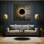 Karanlık Altın Girdap: Modern Soyut Temperli Cam Tablo Duvar Dekoru cam tablo, duvar sanatı, modern dekorasyon, soyut sanat, cam sanat eserleri, iç mekan dekorasyonu, ofis dekorasyonu, ev dekorasyonu, restoran dekorasyonu, cafe dekorasyonu, cam baskı, UV baskı, estetik duvar sanatı