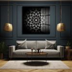 Sonsuzluk Mandalı: Siyah Beyaz Modern Cam Tablo Duvar Dekoru cam tablo, duvar sanatı, modern dekorasyon, soyut sanat, cam sanat eserleri, iç mekan dekorasyonu, ofis dekorasyonu, ev dekorasyonu, restoran dekorasyonu, cafe dekorasyonu, cam baskı, UV baskı, estetik duvar sanatı