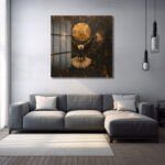 Yükselen Ruh: Altın Güneşli Kartal Temalı Modern Sanat Cam Tablosu Duvar Dekoru cam tablo, duvar sanatı, modern dekorasyon, soyut sanat, cam sanat eserleri, iç mekan dekorasyonu, ofis dekorasyonu, ev dekorasyonu, restoran dekorasyonu, cafe dekorasyonu, cam baskı, UV baskı, estetik duvar sanatı