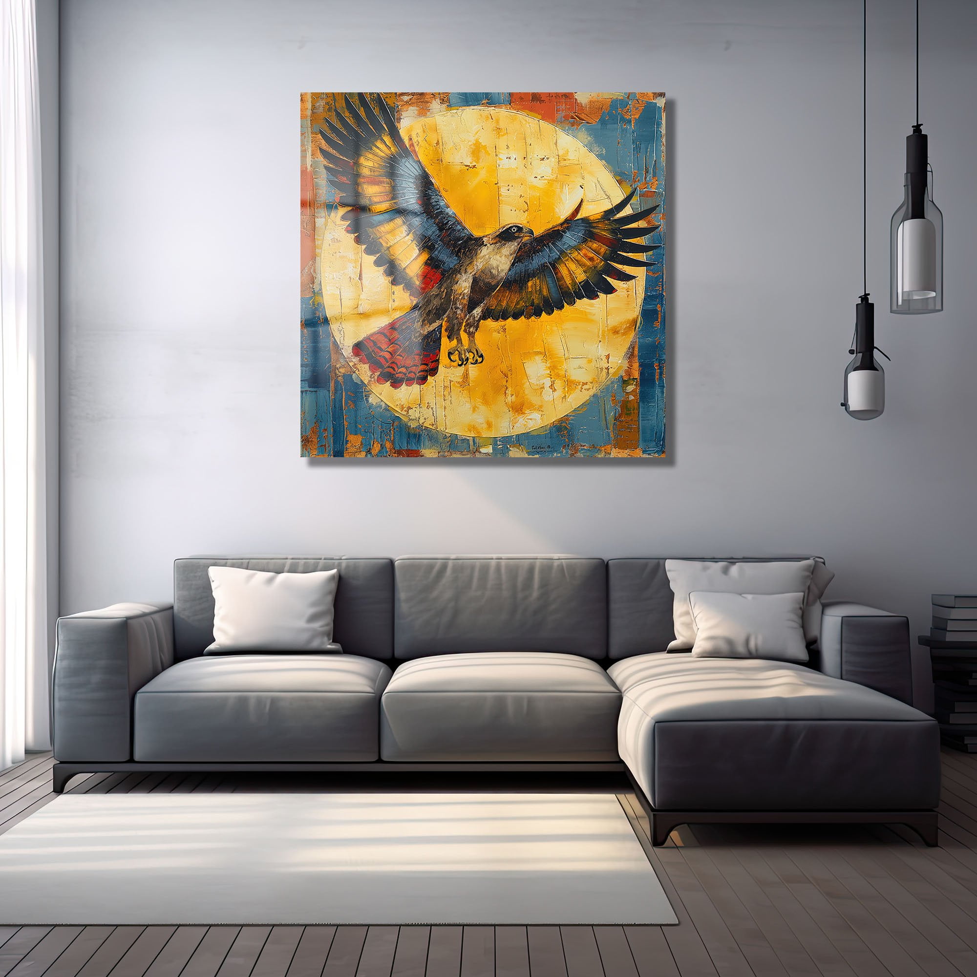 Yükseliş: Kanatlanan Kartal Modern Temperli Cam Tablo Duvar Dekoru cam tablo, duvar sanatı, modern dekorasyon, soyut sanat, cam sanat eserleri, iç mekan dekorasyonu, ofis dekorasyonu, ev dekorasyonu, restoran dekorasyonu, cafe dekorasyonu, cam baskı, UV baskı, estetik duvar sanatı