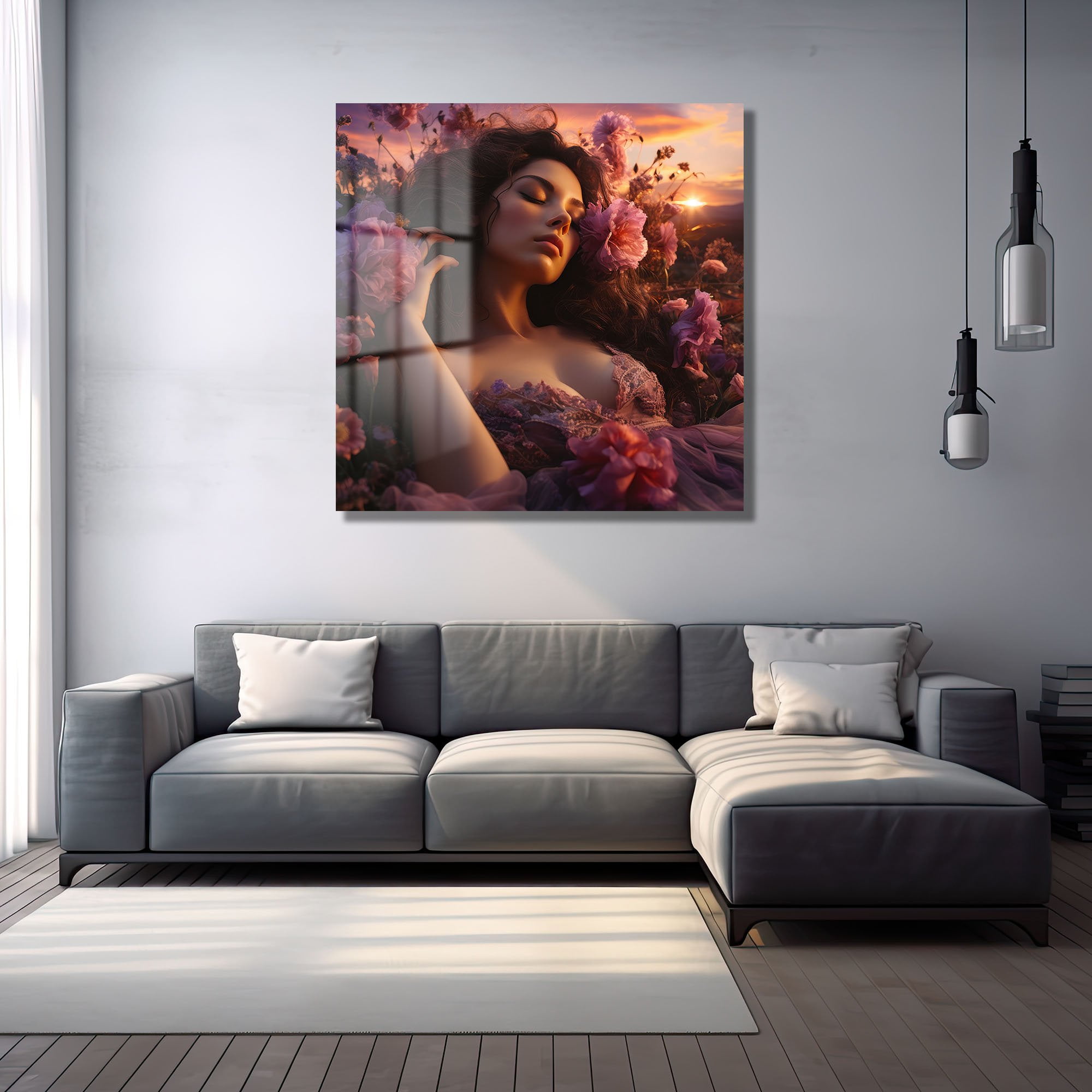 Pembe Düşler Cam Tablo: Romantik Çiçekler ve Gün Batımı Duvar Sanatı Duvar Dekoru cam tablo, duvar sanatı, modern dekorasyon, soyut sanat, cam sanat eserleri, iç mekan dekorasyonu, ofis dekorasyonu, ev dekorasyonu, restoran dekorasyonu, cafe dekorasyonu, cam baskı, UV baskı, estetik duvar sanatı