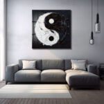 Zıtların Uyumu: Yin Yang Modern Soyut Cam Tablo Duvar Dekoru cam tablo, duvar sanatı, modern dekorasyon, soyut sanat, cam sanat eserleri, iç mekan dekorasyonu, ofis dekorasyonu, ev dekorasyonu, restoran dekorasyonu, cafe dekorasyonu, cam baskı, UV baskı, estetik duvar sanatı