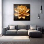 Altın Lotus Zarafeti: Lüks Temperli Cam Tablo | Modern Duvar Dekorasyonu Duvar Dekoru cam tablo, duvar sanatı, modern dekorasyon, soyut sanat, cam sanat eserleri, iç mekan dekorasyonu, ofis dekorasyonu, ev dekorasyonu, restoran dekorasyonu, cafe dekorasyonu, cam baskı, UV baskı, estetik duvar sanatı