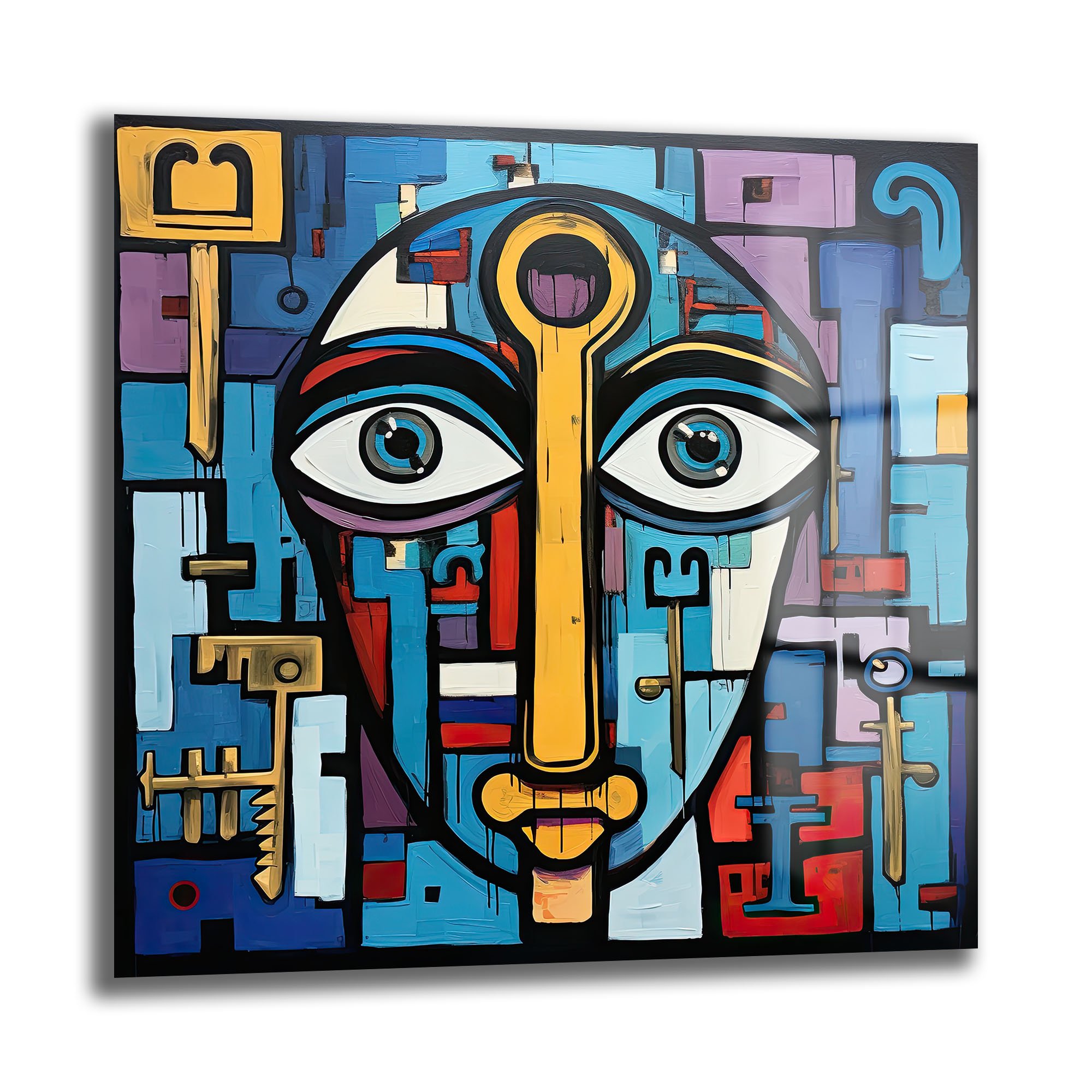 Anahtar Yüz: Modern Soyut Sanat Cam Tablo Duvar Dekoru cam tablo, duvar sanatı, modern dekorasyon, soyut sanat, cam sanat eserleri, iç mekan dekorasyonu, ofis dekorasyonu, ev dekorasyonu, restoran dekorasyonu, cafe dekorasyonu, cam baskı, UV baskı, estetik duvar sanatı