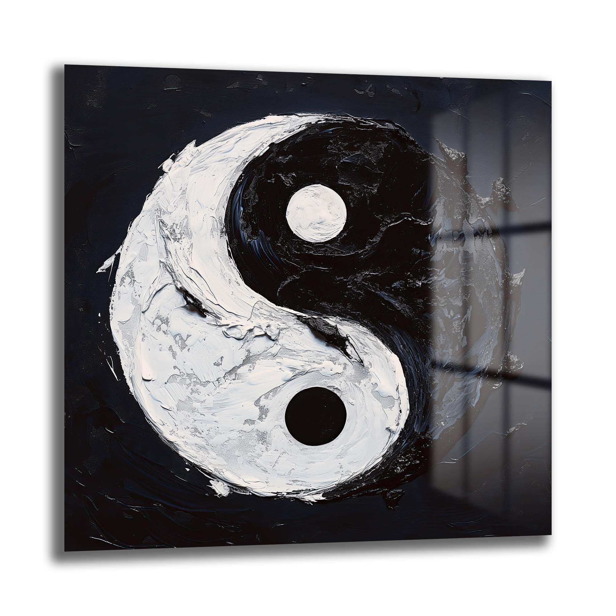 Zıtların Uyumu: Yin Yang Modern Soyut Cam Tablo Duvar Dekoru cam tablo, duvar sanatı, modern dekorasyon, soyut sanat, cam sanat eserleri, iç mekan dekorasyonu, ofis dekorasyonu, ev dekorasyonu, restoran dekorasyonu, cafe dekorasyonu, cam baskı, UV baskı, estetik duvar sanatı
