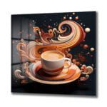 Kahve Keyfi ve Sanatın Buluştuğu An: Modern Soyut Cam Tablo Duvar Dekoru cam tablo, duvar sanatı, modern dekorasyon, soyut sanat, cam sanat eserleri, iç mekan dekorasyonu, ofis dekorasyonu, ev dekorasyonu, restoran dekorasyonu, cafe dekorasyonu, cam baskı, UV baskı, estetik duvar sanatı