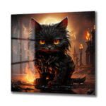 Ateş Gözlü Kara Kedi: Gizemli Fantastik Cam Tablo Duvar Dekoru cam tablo, duvar sanatı, modern dekorasyon, soyut sanat, cam sanat eserleri, iç mekan dekorasyonu, ofis dekorasyonu, ev dekorasyonu, restoran dekorasyonu, cafe dekorasyonu, cam baskı, UV baskı, estetik duvar sanatı