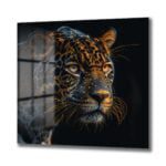 Siber Jaguar: Altın Dokunuşlu Modern Cam Tablo Duvar Dekoru cam tablo, duvar sanatı, modern dekorasyon, soyut sanat, cam sanat eserleri, iç mekan dekorasyonu, ofis dekorasyonu, ev dekorasyonu, restoran dekorasyonu, cafe dekorasyonu, cam baskı, UV baskı, estetik duvar sanatı