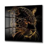 Altın Leopar Gözü: Modern Sanat Temperli Cam Tablo Duvar Dekoru cam tablo, duvar sanatı, modern dekorasyon, soyut sanat, cam sanat eserleri, iç mekan dekorasyonu, ofis dekorasyonu, ev dekorasyonu, restoran dekorasyonu, cafe dekorasyonu, cam baskı, UV baskı, estetik duvar sanatı