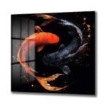 Koi Ahengi: Yin-Yang Temalı Canlı Renklerde Temperli Cam Tablo Duvar Dekoru cam tablo, duvar sanatı, modern dekorasyon, soyut sanat, cam sanat eserleri, iç mekan dekorasyonu, ofis dekorasyonu, ev dekorasyonu, restoran dekorasyonu, cafe dekorasyonu, cam baskı, UV baskı, estetik duvar sanatı
