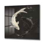Uyum ve Denge: Yin Yang Koi Balıkları Temperli Cam Tablo Duvar Dekoru cam tablo, duvar sanatı, modern dekorasyon, soyut sanat, cam sanat eserleri, iç mekan dekorasyonu, ofis dekorasyonu, ev dekorasyonu, restoran dekorasyonu, cafe dekorasyonu, cam baskı, UV baskı, estetik duvar sanatı