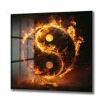 Ateşin Dansı: Enerjik Yin Yang Temperli Cam Tablo Duvar Dekoru cam tablo, duvar sanatı, modern dekorasyon, soyut sanat, cam sanat eserleri, iç mekan dekorasyonu, ofis dekorasyonu, ev dekorasyonu, restoran dekorasyonu, cafe dekorasyonu, cam baskı, UV baskı, estetik duvar sanatı