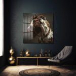 Vahşi Zarafet: Kıvırcık Yeleli At Portresi Temperli Cam Tablo Duvar Dekoru cam tablo, duvar sanatı, modern dekorasyon, soyut sanat, cam sanat eserleri, iç mekan dekorasyonu, ofis dekorasyonu, ev dekorasyonu, restoran dekorasyonu, cafe dekorasyonu, cam baskı, UV baskı, estetik duvar sanatı