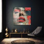 Kızıl Dudaklar: Modern Graffiti Sanatı Temperli Cam Tablo Duvar Dekoru cam tablo, duvar sanatı, modern dekorasyon, soyut sanat, cam sanat eserleri, iç mekan dekorasyonu, ofis dekorasyonu, ev dekorasyonu, restoran dekorasyonu, cafe dekorasyonu, cam baskı, UV baskı, estetik duvar sanatı