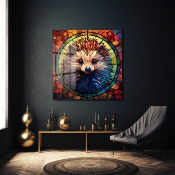 Vitray Kirpi Sanatı: Canlı Renklerle Modern Cam Tablo - Glazella Vitray Kirpi Sanatı: Canlı Renklerle Modern Cam Tablo - Glazella