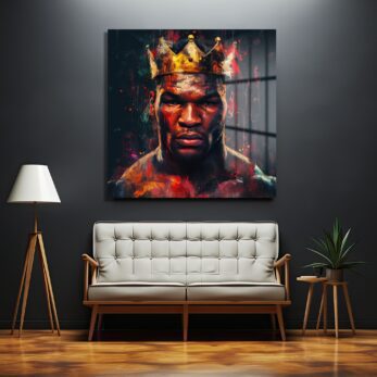 Demir Yumruk Kral: Mike Tyson Modern Sanat Cam Tablo - Glazella Demir Yumruk Kral: Mike Tyson Modern Sanat Cam Tablo - Glazella