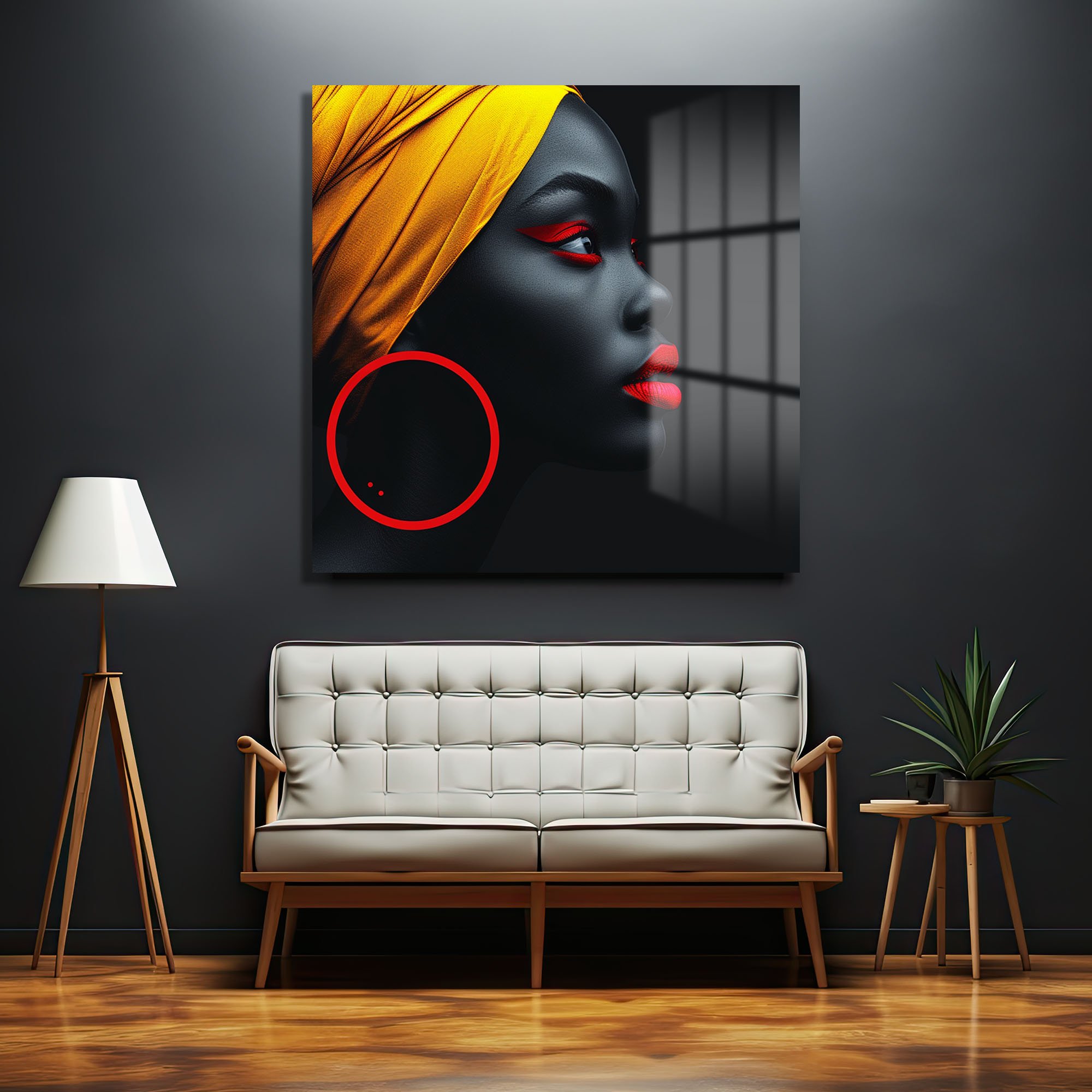 Gizemli Bakışlar: Afro-Modern Sanat Cam Tablo Duvar Dekoru cam tablo, duvar sanatı, modern dekorasyon, soyut sanat, cam sanat eserleri, iç mekan dekorasyonu, ofis dekorasyonu, ev dekorasyonu, restoran dekorasyonu, cafe dekorasyonu, cam baskı, UV baskı, estetik duvar sanatı