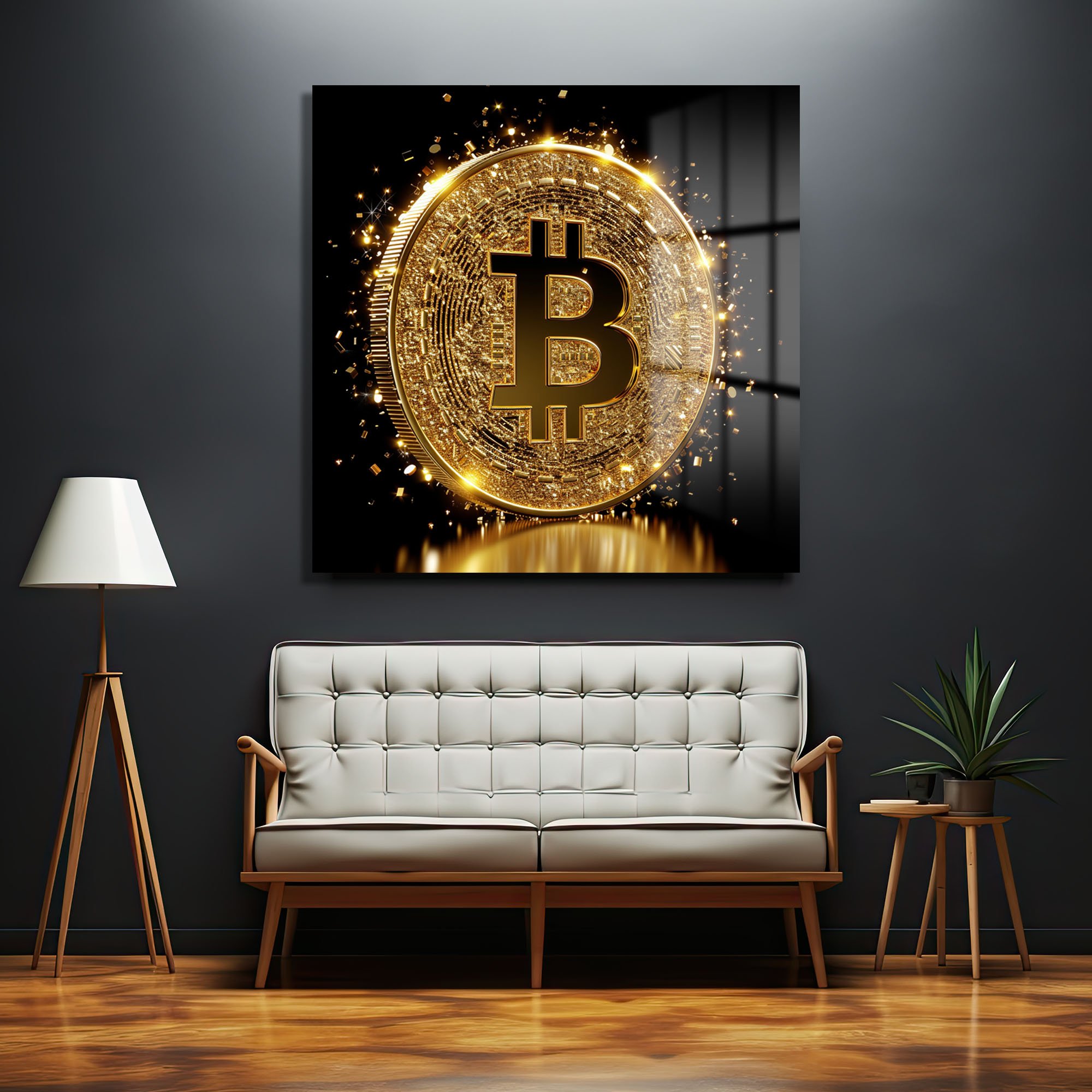 Dijital Altın Çağı: Parıltılı Bitcoin Modern Cam Tablo - Glazella Dijital Altın Çağı: Parıltılı Bitcoin Modern Cam Tablo - Glazella