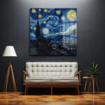 Van Gogh'un Yıldızlı Gecesi: Rüyalarınızı Aydınlatan Temperli Cam Tablo Duvar Dekoru cam tablo, duvar sanatı, modern dekorasyon, soyut sanat, cam sanat eserleri, iç mekan dekorasyonu, ofis dekorasyonu, ev dekorasyonu, restoran dekorasyonu, cafe dekorasyonu, cam baskı, UV baskı, estetik duvar sanatı