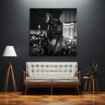 Şehirde Bir İkon: French Bulldog Rocker Cam Tablo Duvar Dekoru cam tablo, duvar sanatı, modern dekorasyon, soyut sanat, cam sanat eserleri, iç mekan dekorasyonu, ofis dekorasyonu, ev dekorasyonu, restoran dekorasyonu, cafe dekorasyonu, cam baskı, UV baskı, estetik duvar sanatı