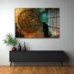 Zamanın Bekçisi: Steampunk Gizemli Cam Tablo Duvar Dekoru cam tablo, duvar sanatı, modern dekorasyon, soyut sanat, cam sanat eserleri, iç mekan dekorasyonu, ofis dekorasyonu, ev dekorasyonu, restoran dekorasyonu, cafe dekorasyonu, cam baskı, UV baskı, estetik duvar sanatı