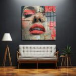 Kızıl Dudaklar: Modern Graffiti Sanatı Temperli Cam Tablo Duvar Dekoru cam tablo, duvar sanatı, modern dekorasyon, soyut sanat, cam sanat eserleri, iç mekan dekorasyonu, ofis dekorasyonu, ev dekorasyonu, restoran dekorasyonu, cafe dekorasyonu, cam baskı, UV baskı, estetik duvar sanatı