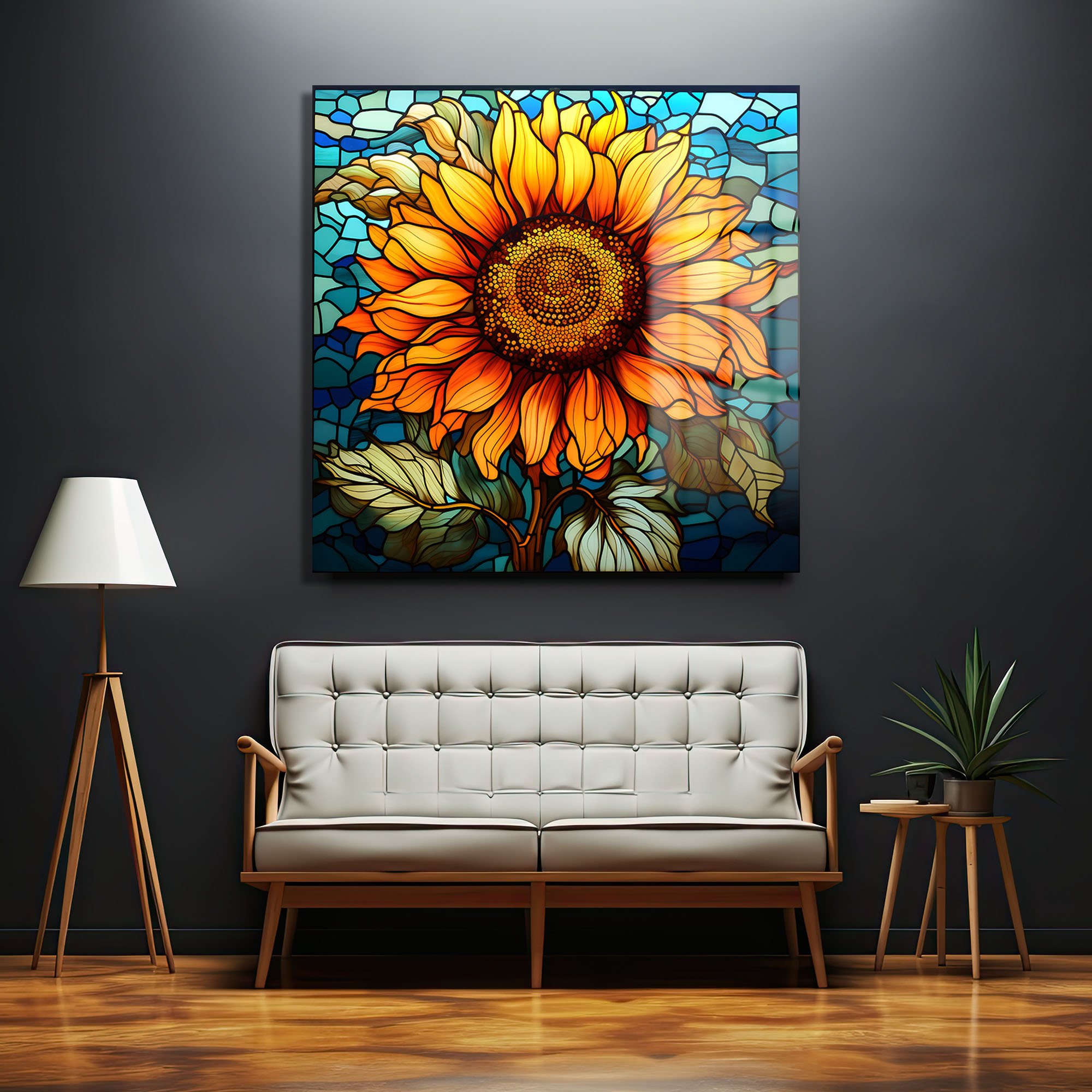 Vitray Ayçiçeği Sanatı: Güneşi Evinize Taşıyan Dekoratif Cam Tablo Duvar Dekoru cam tablo, duvar sanatı, modern dekorasyon, soyut sanat, cam sanat eserleri, iç mekan dekorasyonu, ofis dekorasyonu, ev dekorasyonu, restoran dekorasyonu, cafe dekorasyonu, cam baskı, UV baskı, estetik duvar sanatı