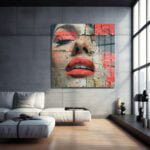 Kızıl Dudaklar: Modern Graffiti Sanatı Temperli Cam Tablo Duvar Dekoru cam tablo, duvar sanatı, modern dekorasyon, soyut sanat, cam sanat eserleri, iç mekan dekorasyonu, ofis dekorasyonu, ev dekorasyonu, restoran dekorasyonu, cafe dekorasyonu, cam baskı, UV baskı, estetik duvar sanatı